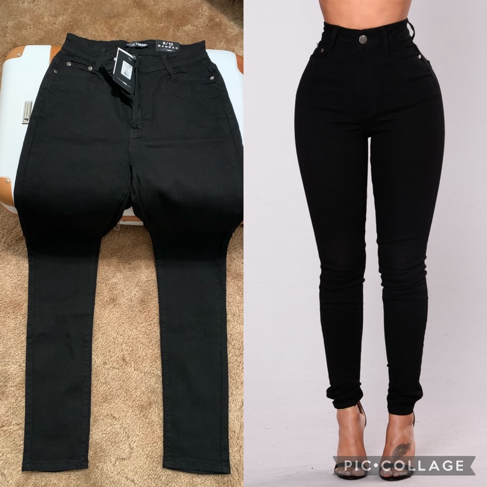 Black high rise jeans, size 9/10